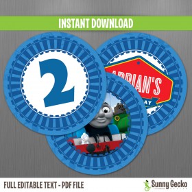 Thomas The Train Birthday Labels